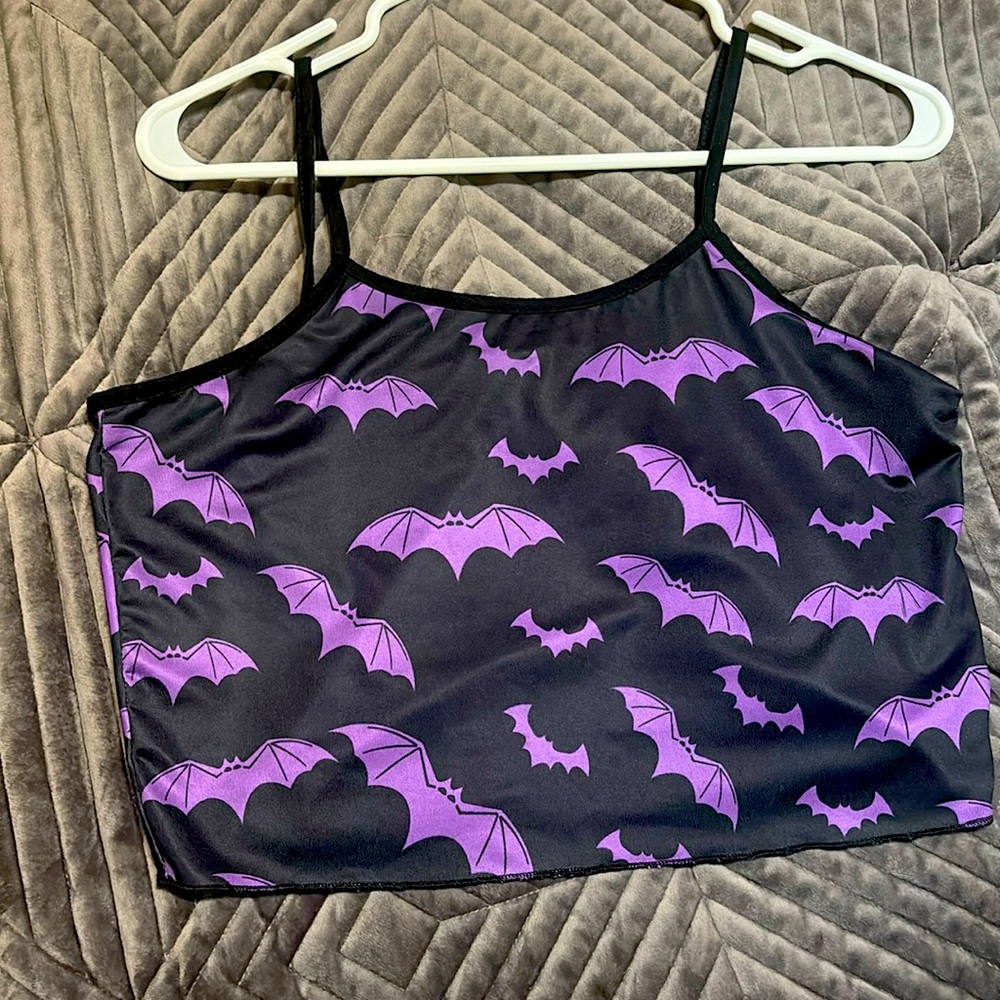 Purple and Black Bat Top FREE WITH OTHER PURCHASE